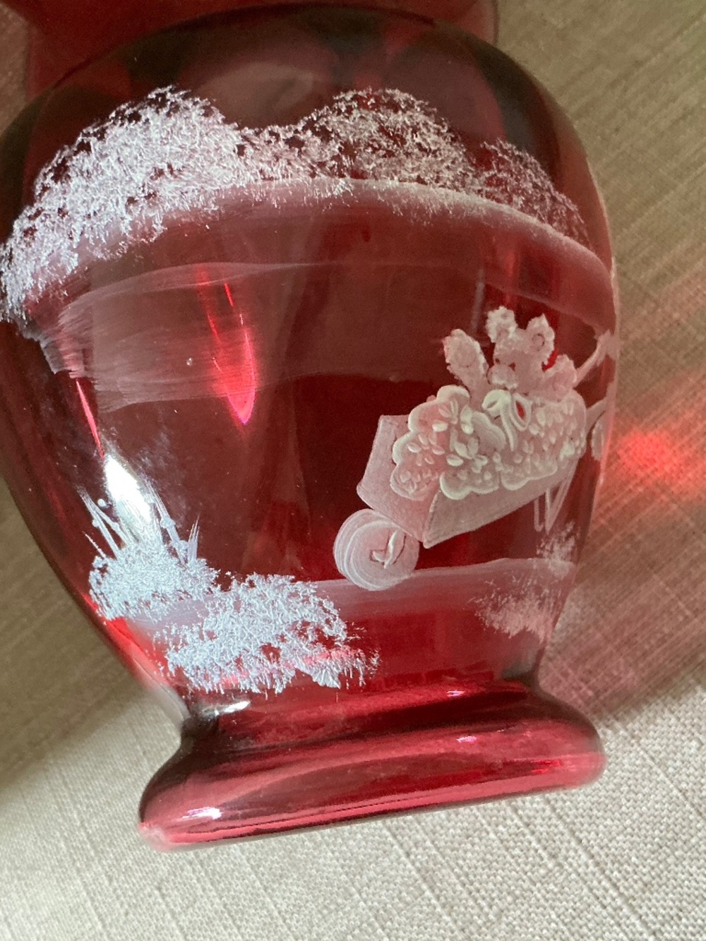 Limited Edition Cranberry Fenton Vase